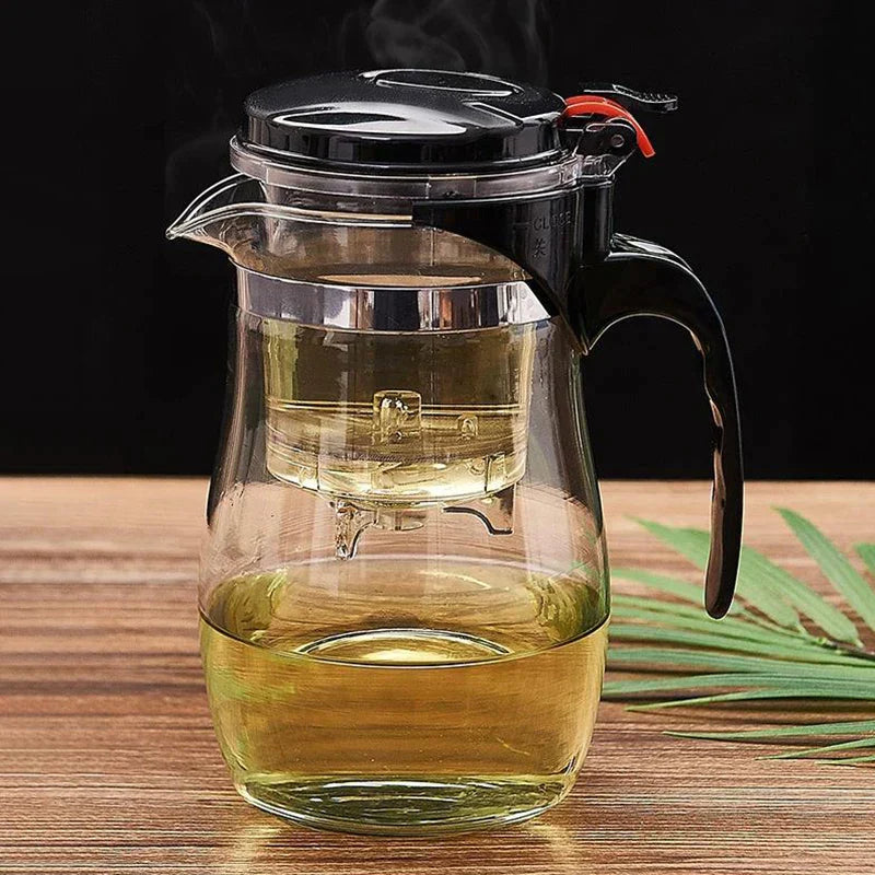 DecorBites™ Glass Tea Set with Infuser, Pu Erh Kettle, Gaiwan Pots - 900ml