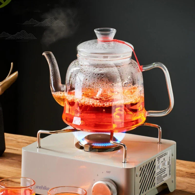 DecorBites™ Glass Tea Pot Set High Quality Filterable Kettle Coffee Pot_TEAIERA™