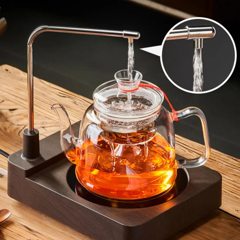 DecorBites™ Glass Tea Pot Set High Quality Filterable Kettle Coffee Pot_TEAIERA™